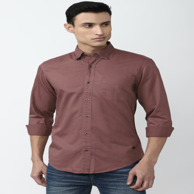 Peter England Men Slim Fit Solid Shirt