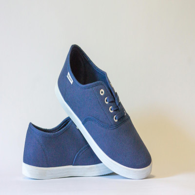 navy blue canvas sneakers