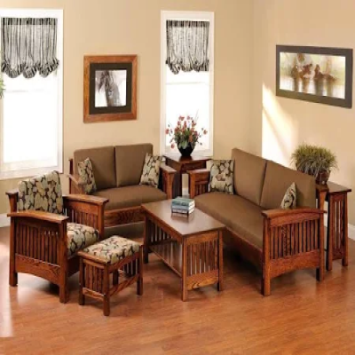 Furniture Online Wooden Sofa Set