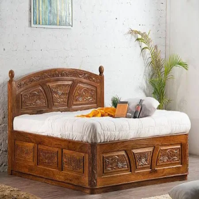Buy Solid Wooden Carving Czar Bed