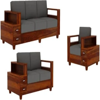 Balaji Furniture Sheesham Wood 6 Seater Sofa Set Drawer