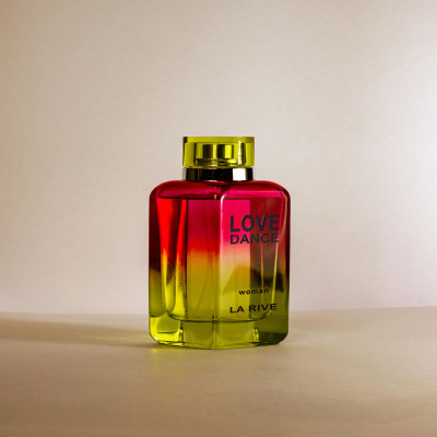 Red and Yellow Bottle of Perfume