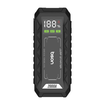 Bson Turbo Kick Jump Starter – 16000mAh, QDSP Quick Start, Up to 8L Gas/Diesel Engines, 3-Mode Dual Brightness LED Light, Power Bank Function